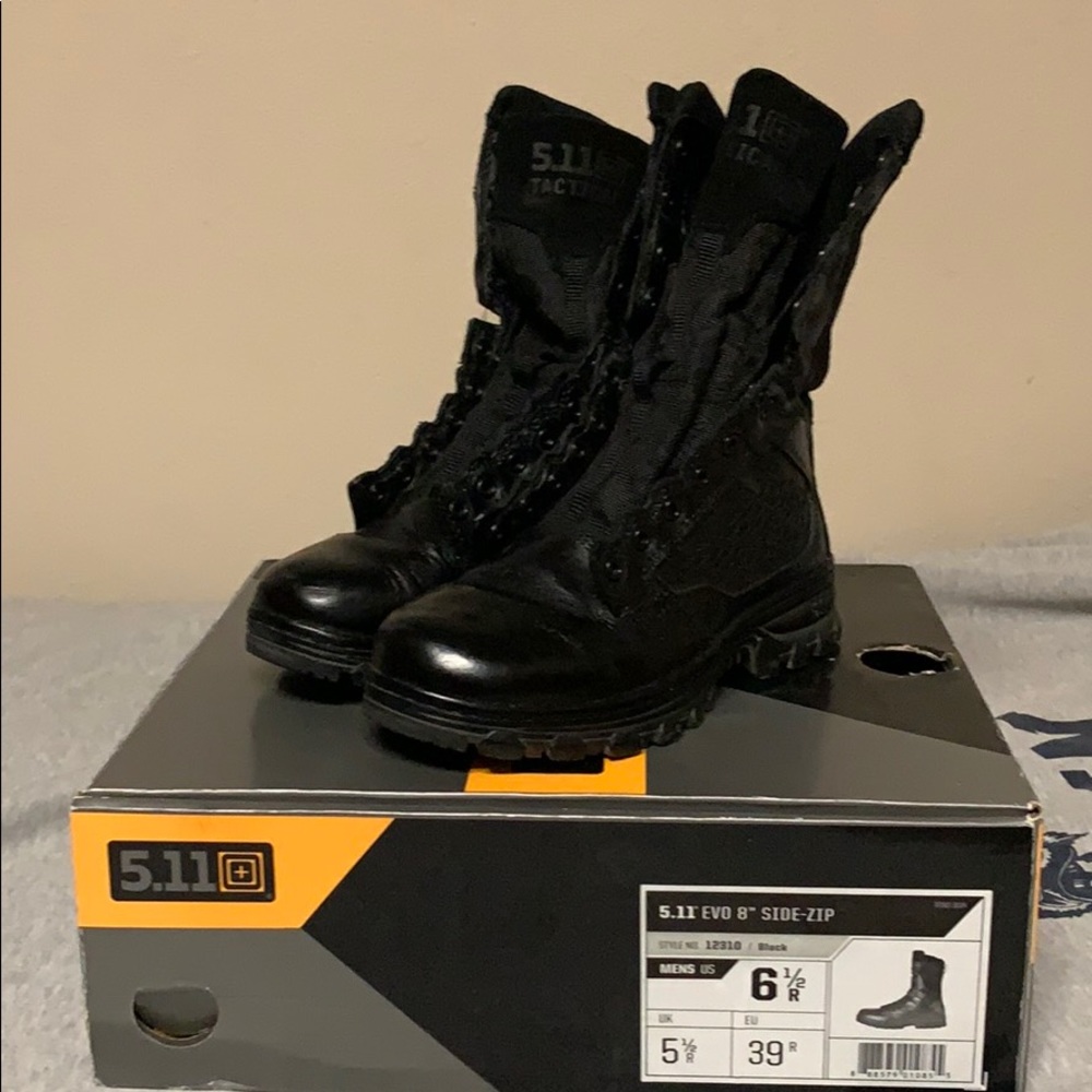 5.11 Evo 8” side zip up boots